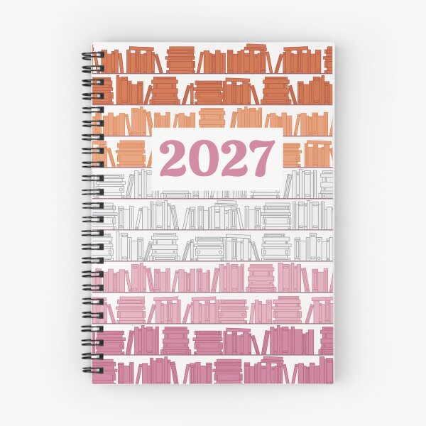 Item preview, 2027 Subtle Lesbian Pride Flag Orange White Pink Bookshelves Pattern designed and sold by winterpumpkin.