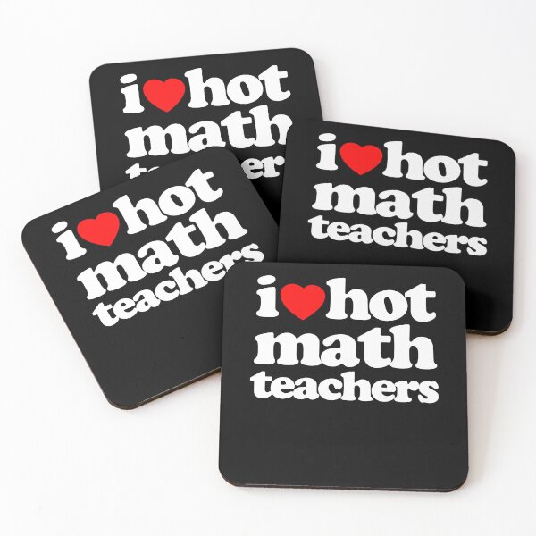 Item preview, I Love Hot Math Teachers STEM Geek Graphic White Text designed and sold by MathWare MathClips.