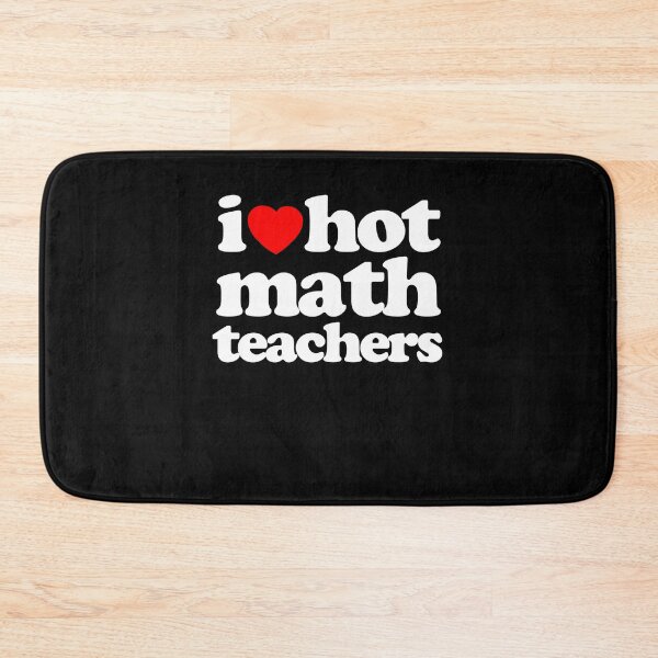 Item preview, I Love Hot Math Teachers STEM Geek Graphic White Text designed and sold by MathWare MathClips.