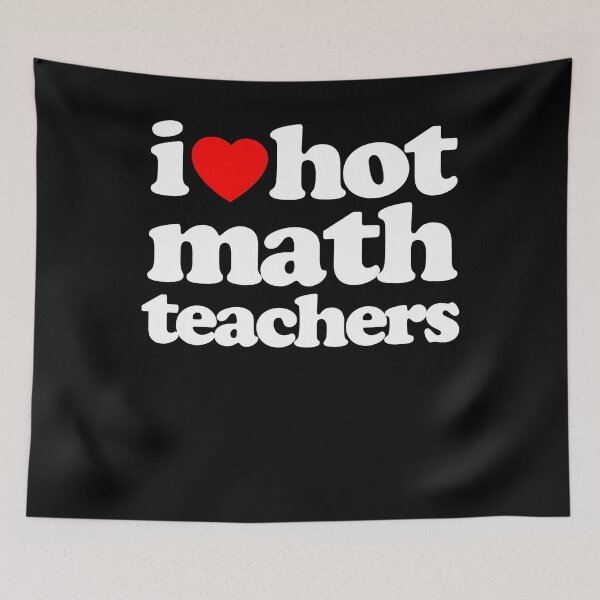 Item preview, I Love Hot Math Teachers STEM Geek Graphic White Text designed and sold by MathWare MathClips.
