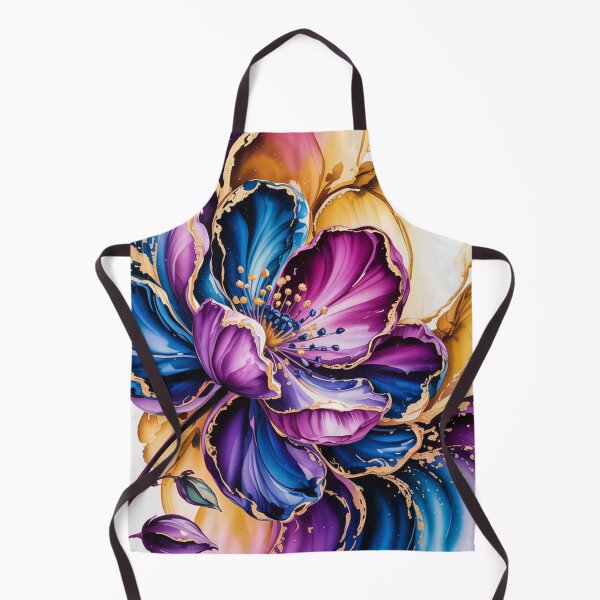 Item preview, Blue flower in a gold setting. designed and sold by elegantpaterns.