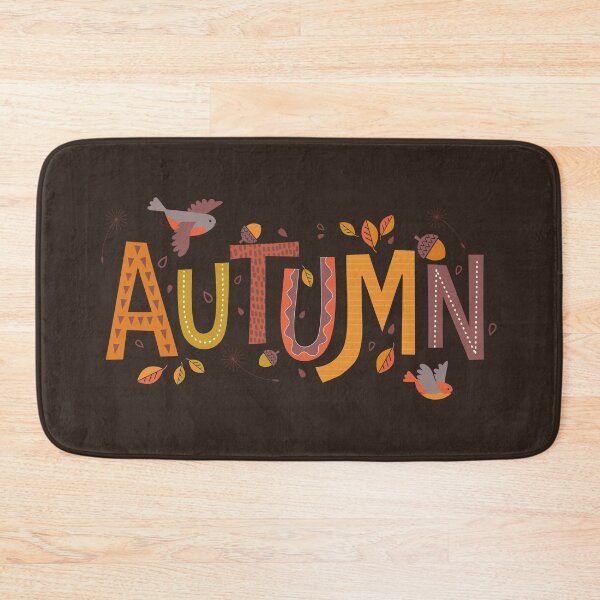 Item preview, Cozy Autumn Typography Folk Art Birds Leaves Acorn designed and sold by Little-Miracle.