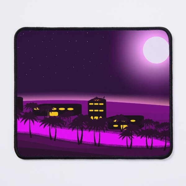 Item preview, Cyberpunk Neon Oasis in Purple Desert designed and sold by ArtisticJump.