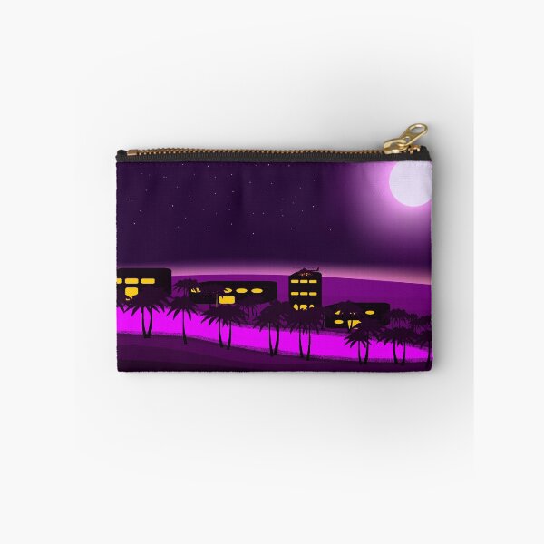Item preview, Cyberpunk Neon Oasis in Purple Desert designed and sold by ArtisticJump.