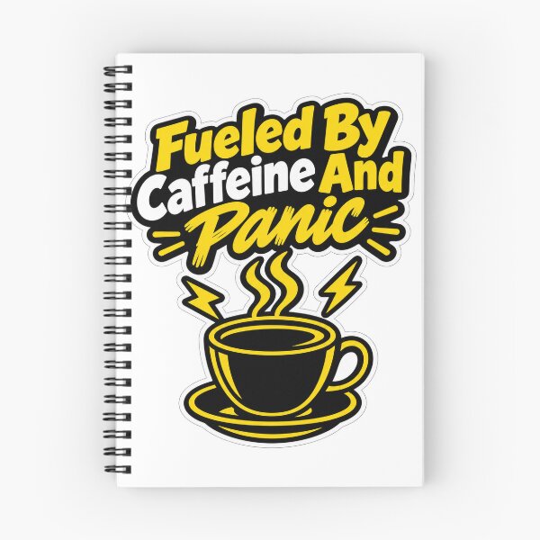 Item preview, Fueled By Caffeine And Panic Student Quote designed and sold by NovaToons.