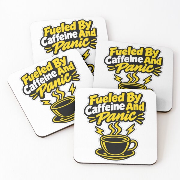 Item preview, Fueled By Caffeine And Panic Student Quote designed and sold by NovaToons.