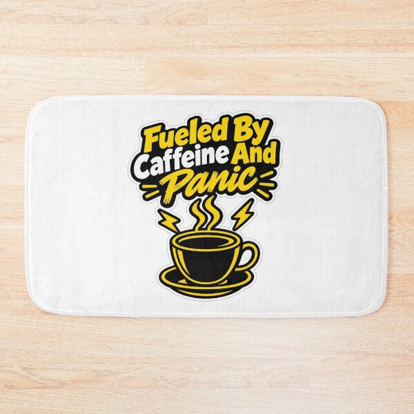 Item preview, Fueled By Caffeine And Panic Student Quote designed and sold by NovaToons.