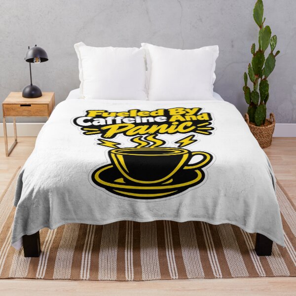 Item preview, Fueled By Caffeine And Panic Student Quote designed and sold by NovaToons.