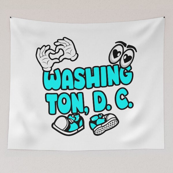 Item preview, WASHINGTON DC Graffiti Retro Lettering designed and sold by NFTWords.