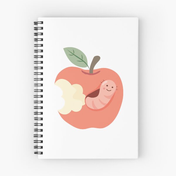 Item preview, Cute Red Apple Happy Worm  designed and sold by BetweenForms.