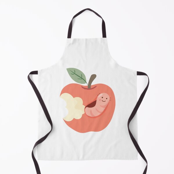 Item preview, Cute Red Apple Happy Worm  designed and sold by BetweenForms.