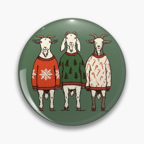 Item preview, Three Goats Christmas Sweaters – Year of the Goat designed and sold by MythicMood.