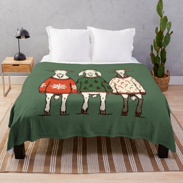 Item preview, Three Goats Christmas Sweaters – Year of the Goat designed and sold by MythicMood.