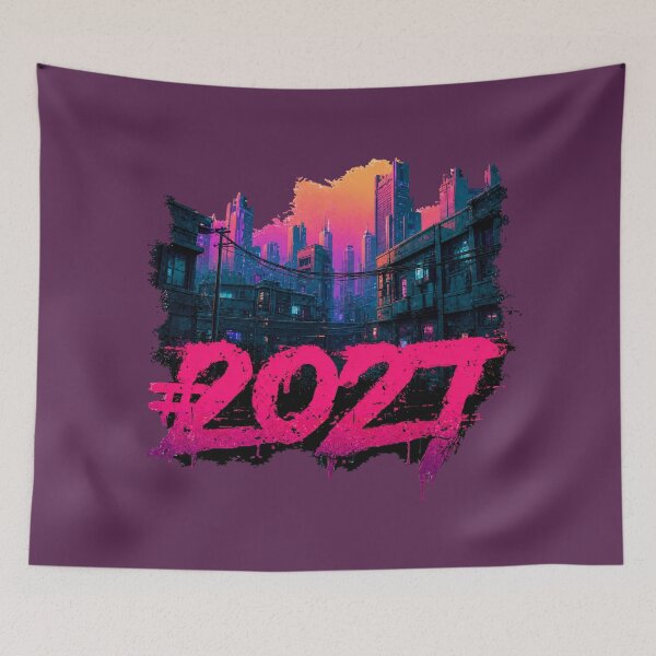 Item preview, Cyberpunk New Year 2027 Neon City Drip designed and sold by MythicMood.