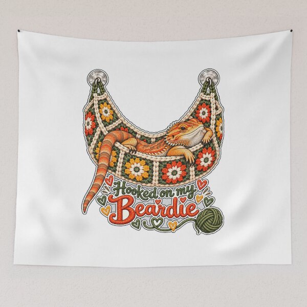 Item preview, Hooked on My Beardie – Bearded Dragon Crochet Lover designed and sold by threadandfangs.