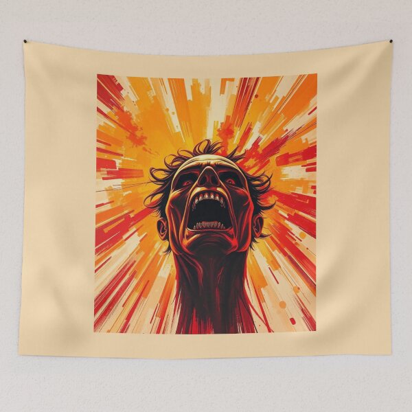 Item preview, Explosive Screaming Man - Intense Rage and Anxiety Art designed and sold by ERODED SELF.