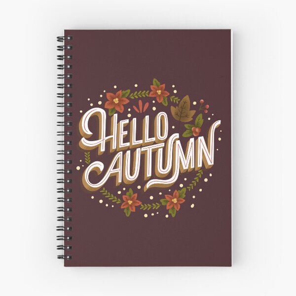 Item preview, Vintage Hello Autumn Wreath Typography Fall Floral Lettering designed and sold by Little-Miracle.