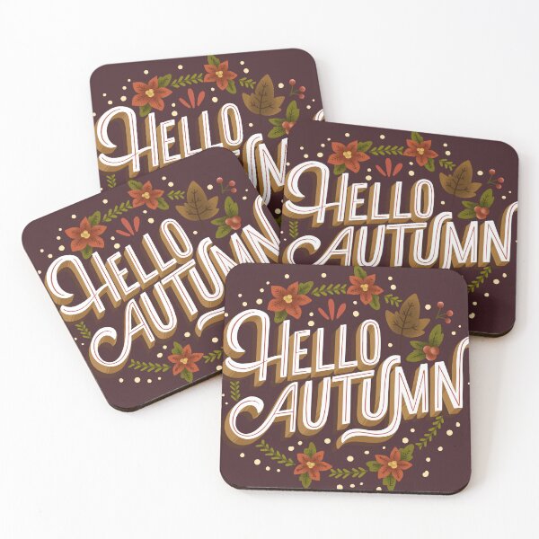 Item preview, Vintage Hello Autumn Wreath Typography Fall Floral Lettering designed and sold by Little-Miracle.