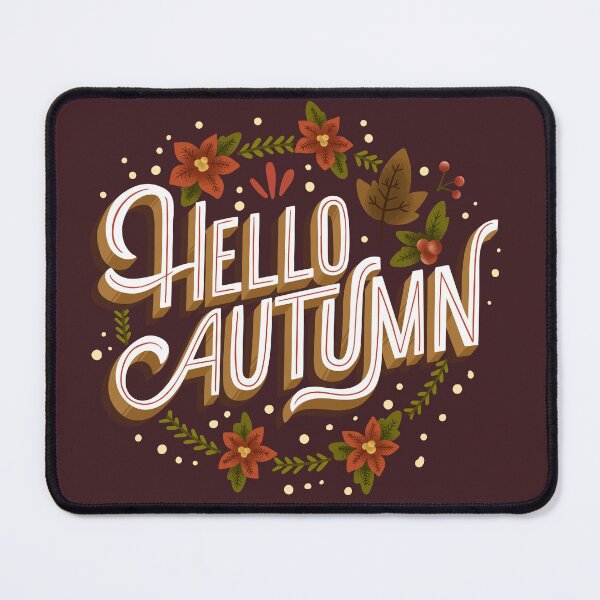 Item preview, Vintage Hello Autumn Wreath Typography Fall Floral Lettering designed and sold by Little-Miracle.