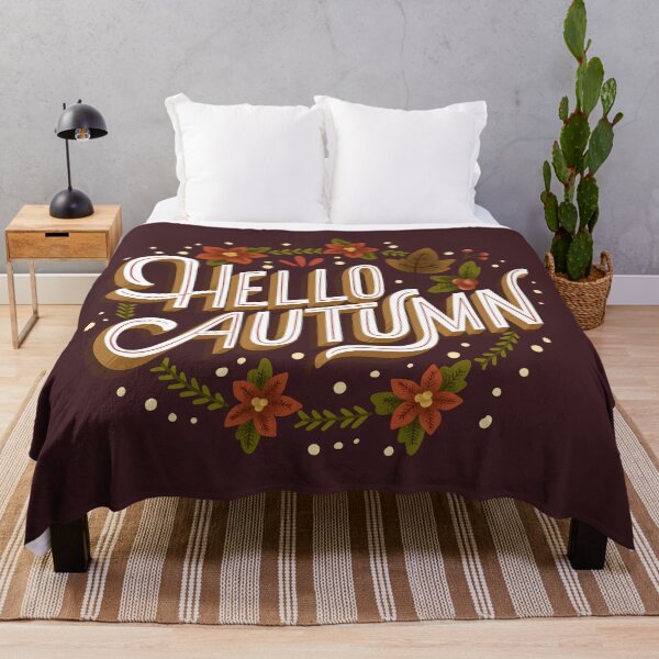 Item preview, Vintage Hello Autumn Wreath Typography Fall Floral Lettering designed and sold by Little-Miracle.