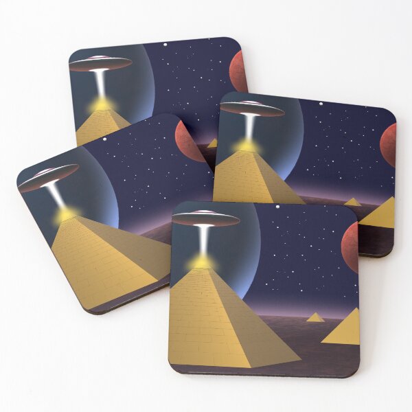 Item preview, Ancient Pyramid UFO Energy Connection Sci-Fi Art designed and sold by ArtisticJump.