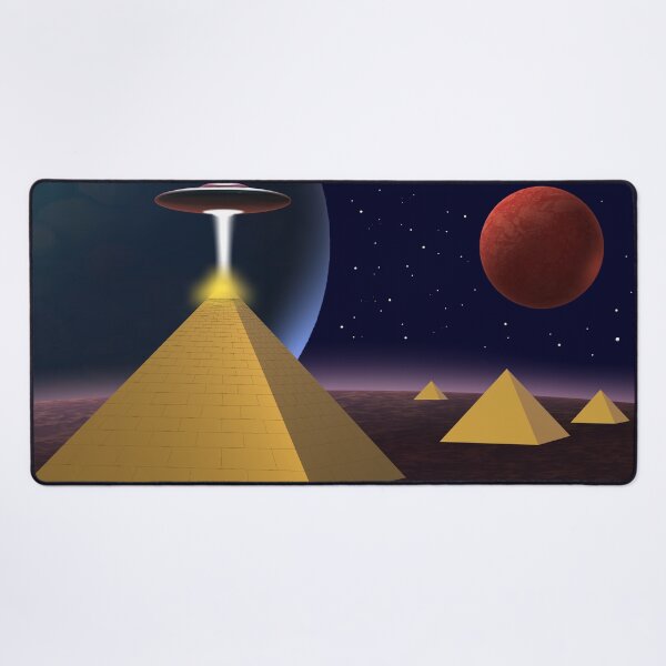 Item preview, Ancient Pyramid UFO Energy Connection Sci-Fi Art designed and sold by ArtisticJump.