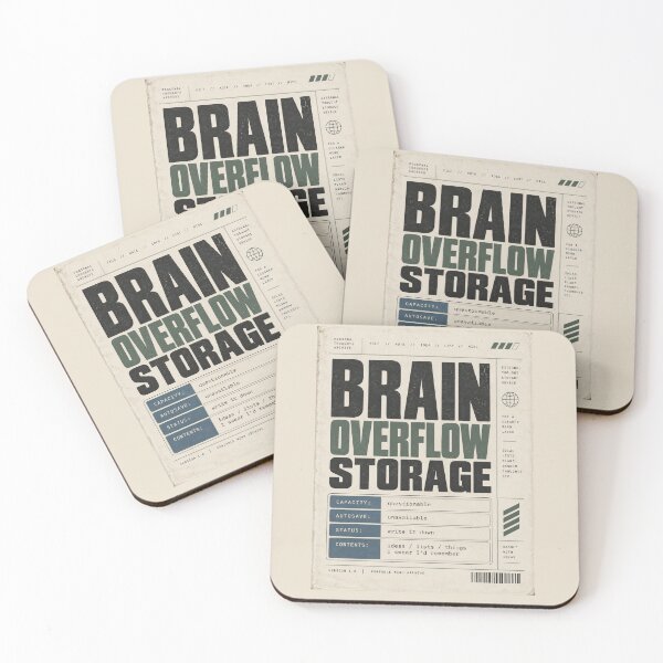 Item preview, Brain Overflow Storage – Funny Brain Dump Notebook Design designed and sold by astersgraphics.
