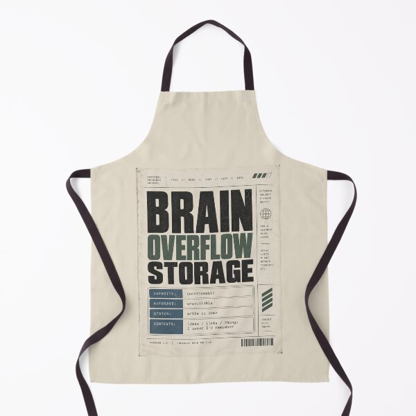 Item preview, Brain Overflow Storage – Funny Brain Dump Notebook Design designed and sold by astersgraphics.