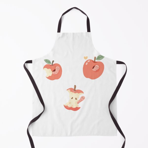 Item preview, Cute Red Apple Happy Worm  designed and sold by BetweenForms.