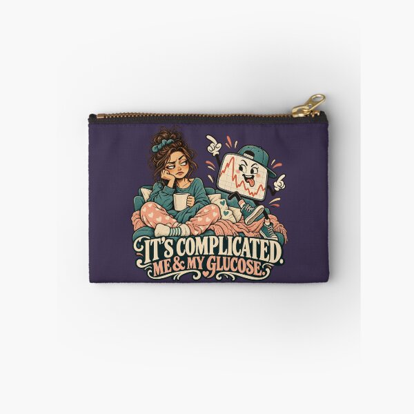 Item preview, It’s Complicated: Me & My Glucose – Funny Diabetes Cartoon designed and sold by PiANNE.