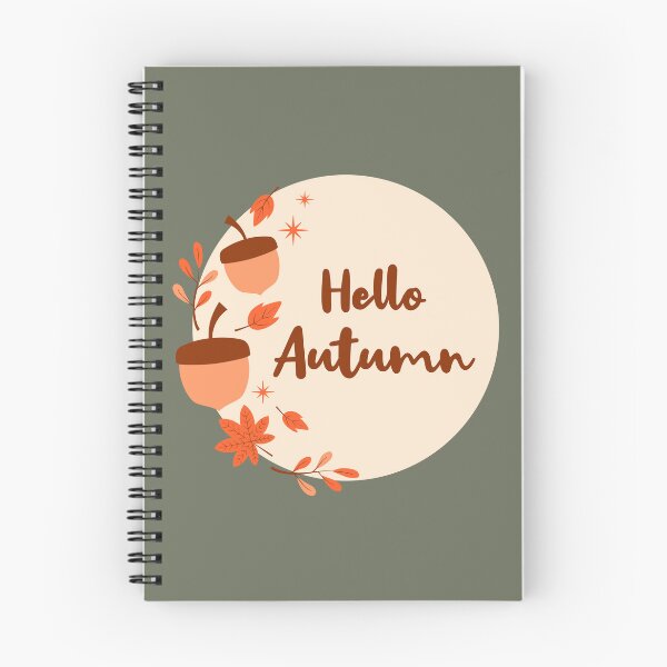 Item preview, Hello Autumn Circle Badge Acorns Leaves Fall Quote designed and sold by Little-Miracle.