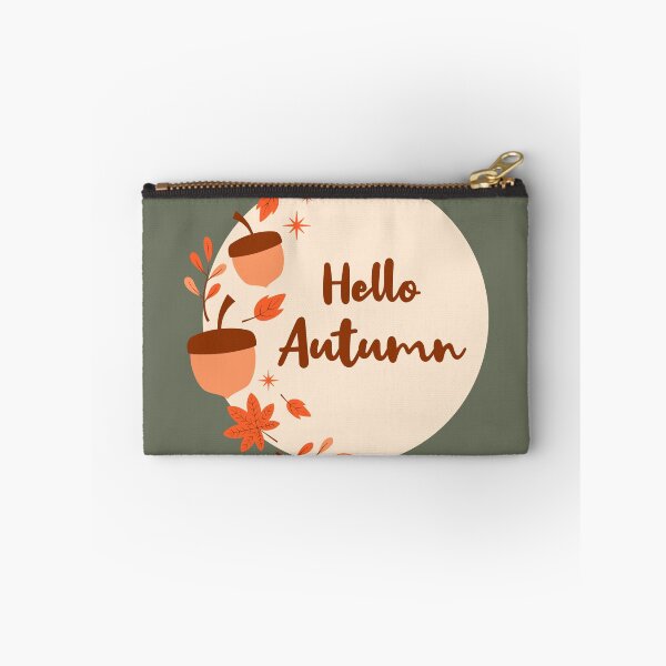Item preview, Hello Autumn Circle Badge Acorns Leaves Fall Quote designed and sold by Little-Miracle.