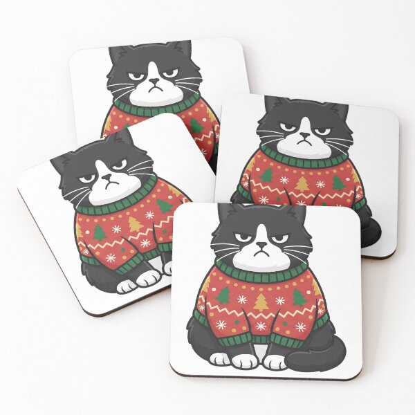 Item preview, Grumpy Cat in Ugly Christmas Sweater designed and sold by Rariks.