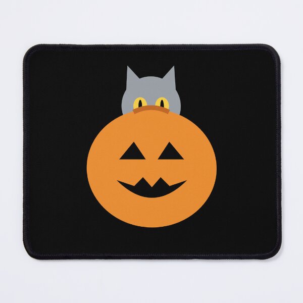 Item preview, Gray Cat Peeking Over Jack-o'-Lantern designed and sold by C-O-O-L.