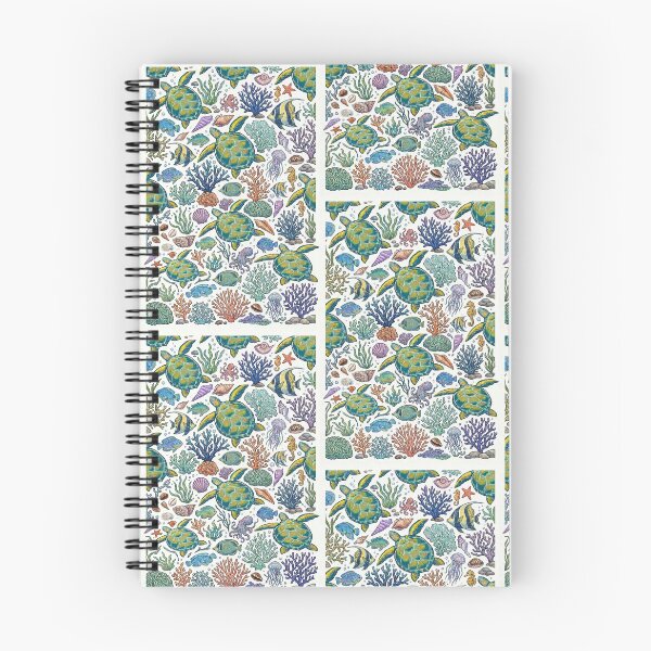 Item preview, Sea Turtle and Ocean Life Illustrated Pattern designed and sold by Marietna2110.