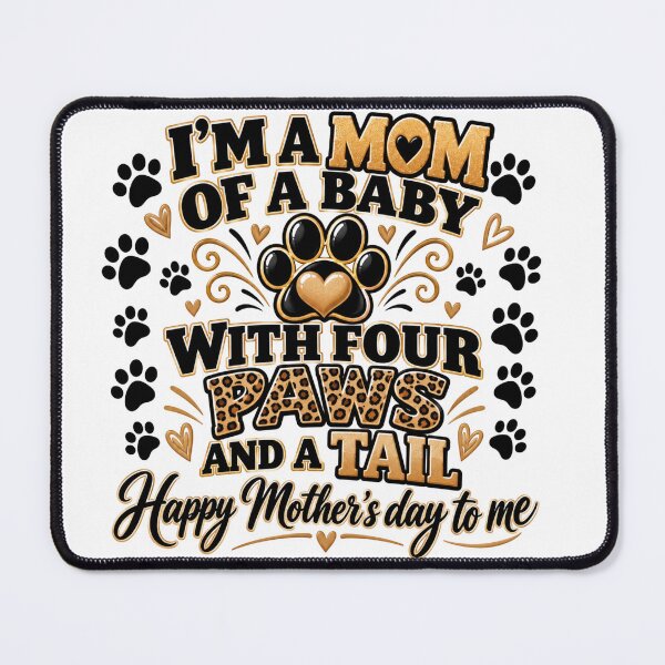 Item preview, I’m a Mom of a Baby With Four Paws and a Tail – Funny Pet Mom Mother’s Day designed and sold by BlessedKaren.