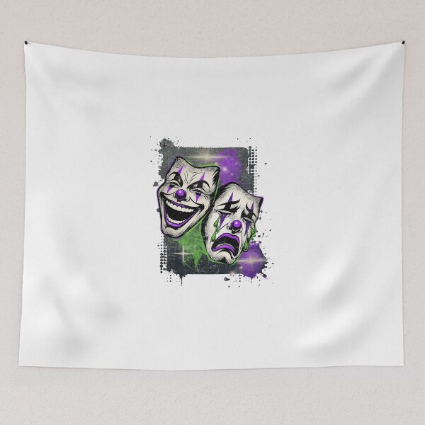 Item preview, Smile Now Cry Later – Neon Clown Masks designed and sold by RonnyMilleo.