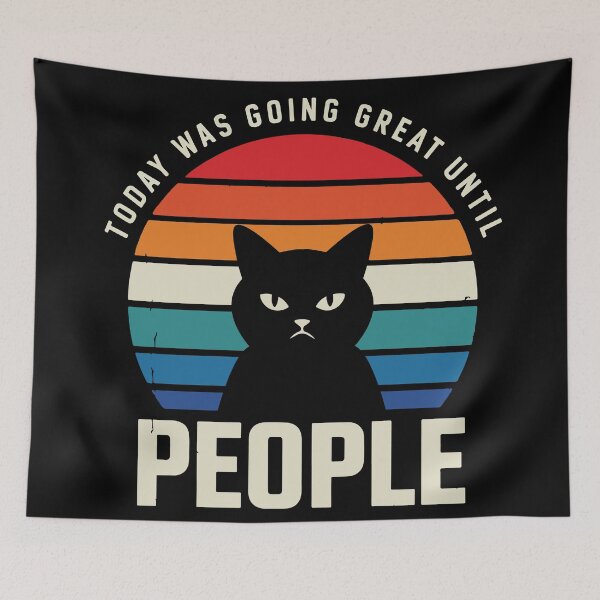 Item preview, Grumpy Cat Retro Sunset Funny Cat Lover Vintage Design ? designed and sold by AtonuHaque.