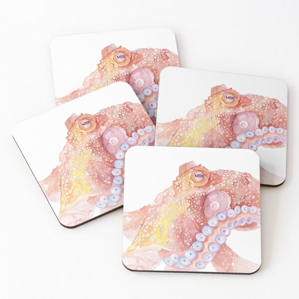 Item preview, Octopus Waving designed and sold by Coastal Watercolors by Laura.