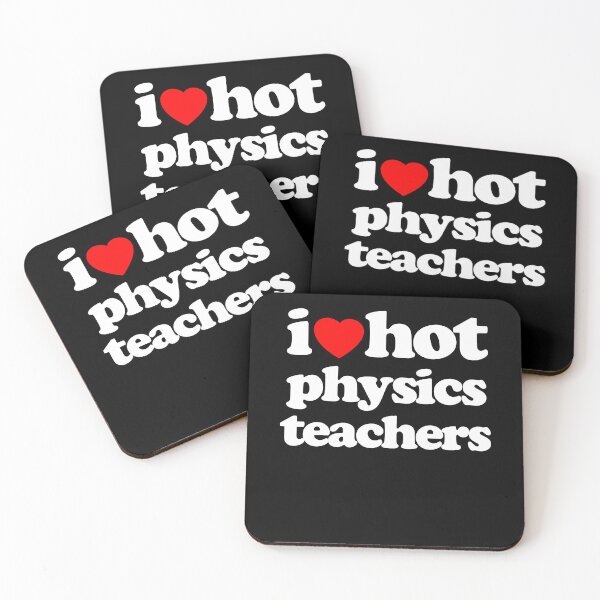 Item preview, I Love Hot Physics Teachers STEM Geek Graphic White Text designed and sold by MathWare MathClips.