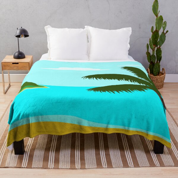 Item preview, Vibrant Tropical Island Paradise Beach Palm Tree designed and sold by ArtisticJump.