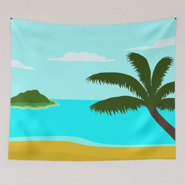 Item preview, Vibrant Tropical Island Paradise Beach Palm Tree designed and sold by ArtisticJump.