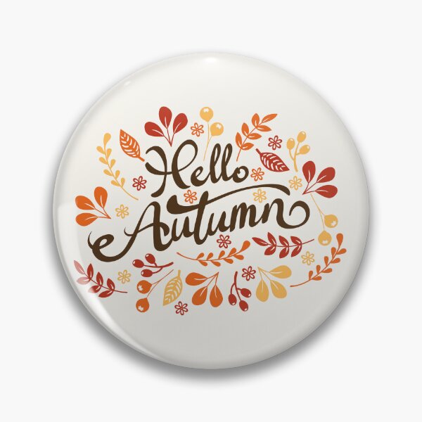 Item preview, Hello Autumn Calligraphy Wreath Fall Floral Typography designed and sold by Little-Miracle.