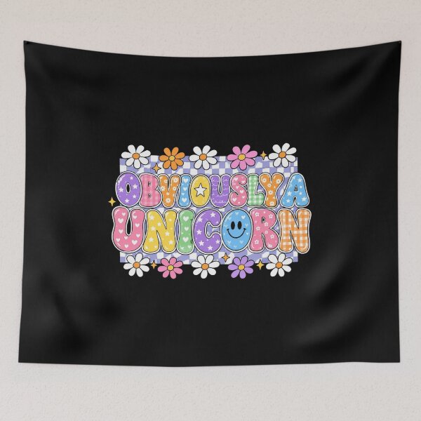 Item preview, Obviously A Unicorn Cute Colorful Floral Typography Design designed and sold by bilal sibgui.