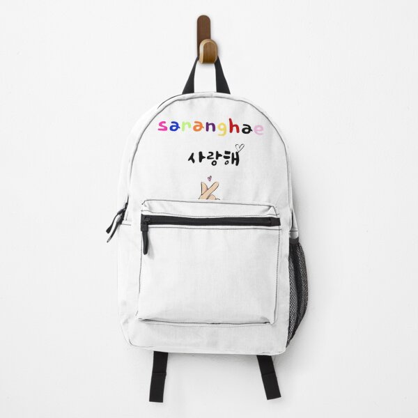 Item preview, saranghae Korean finger heart colorful retro typography designed and sold by stileepensieri.