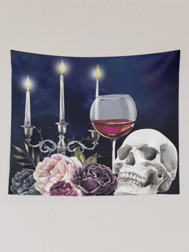 Aperçu 2 sur 3. Tentures avec l'œuvre Vin Rouge et Roses créée et vendue par RuthFurtado.