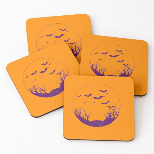 Item preview, Spooky Purple Bats and Dead Trees Halloween Moon Design designed and sold by SolutionsArt.