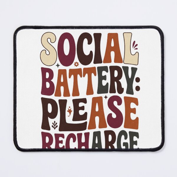 Item preview, Social Battery: Please Recharge | Introvert Humor designed and sold by Leoprinty.