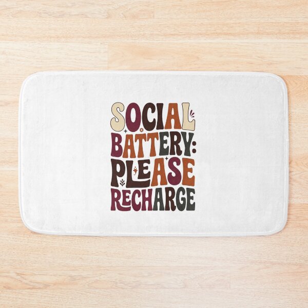 Item preview, Social Battery: Please Recharge | Introvert Humor designed and sold by Leoprinty.