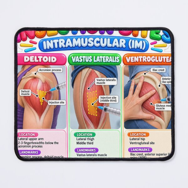 Item preview, Injection Sites 3D Intramuscular Nursing Student Sticker designed and sold by isokinetic.